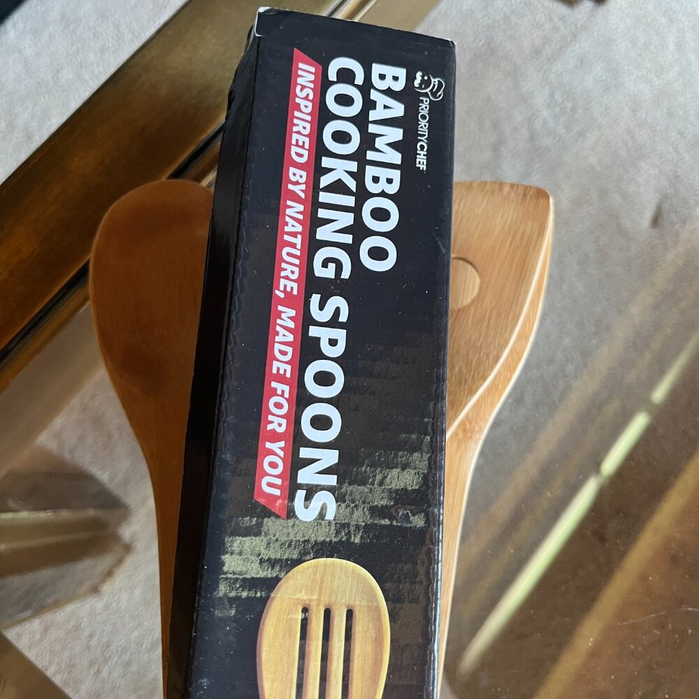 Bamboo Cooking Spoons Eco Friendly Kitchen Utensils (Set‎ of 4/ new) - Picture 6 of 9